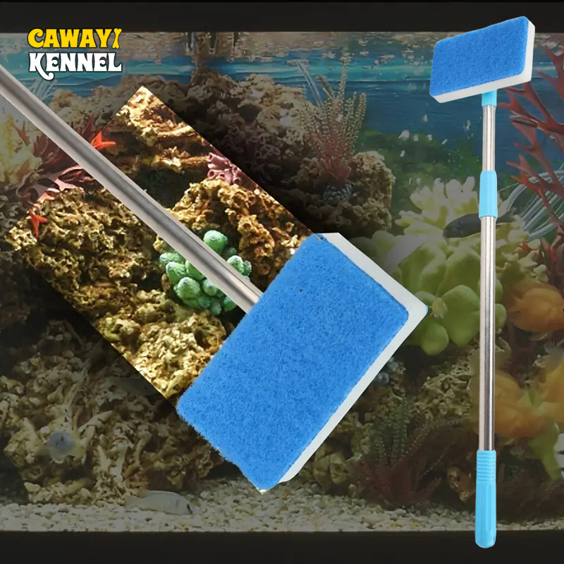 Marine Aquarium Glass Cleaner - Mango Telescópico 55-95cm 180 ° Ajuste