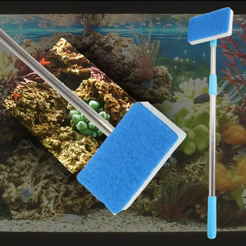 180 °   Limpiador de mango tel - Marine Aquarium Glass Cleaner reseña y precio