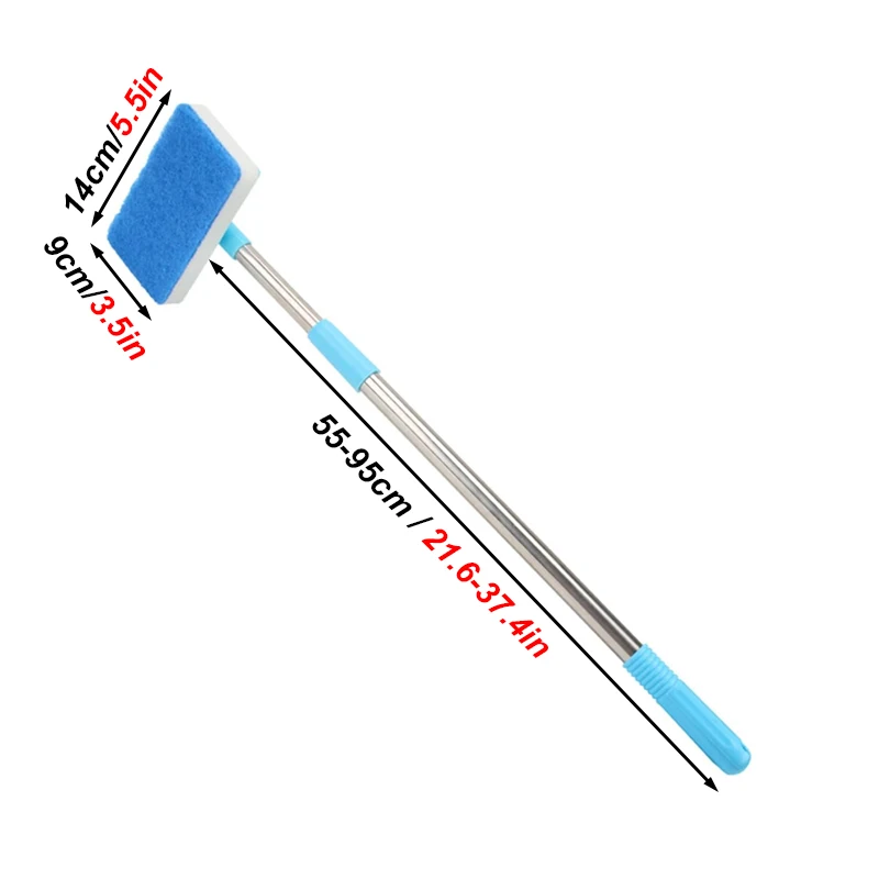 180 °   Limpiador de mango tel - Marine Aquarium Glass Cleaner reseña y precio